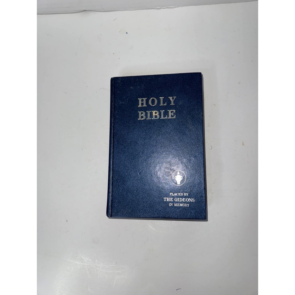 Holy Bible Pocket Size Blue Gideons International In Memory Religious